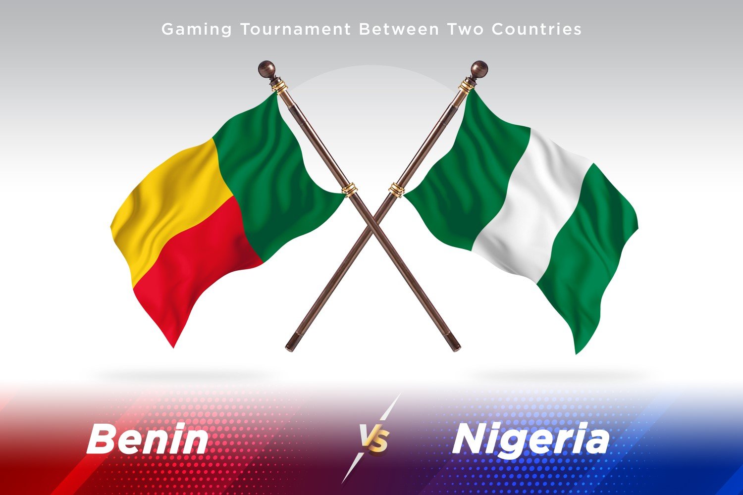 Benin versus Nigeria Two Flags