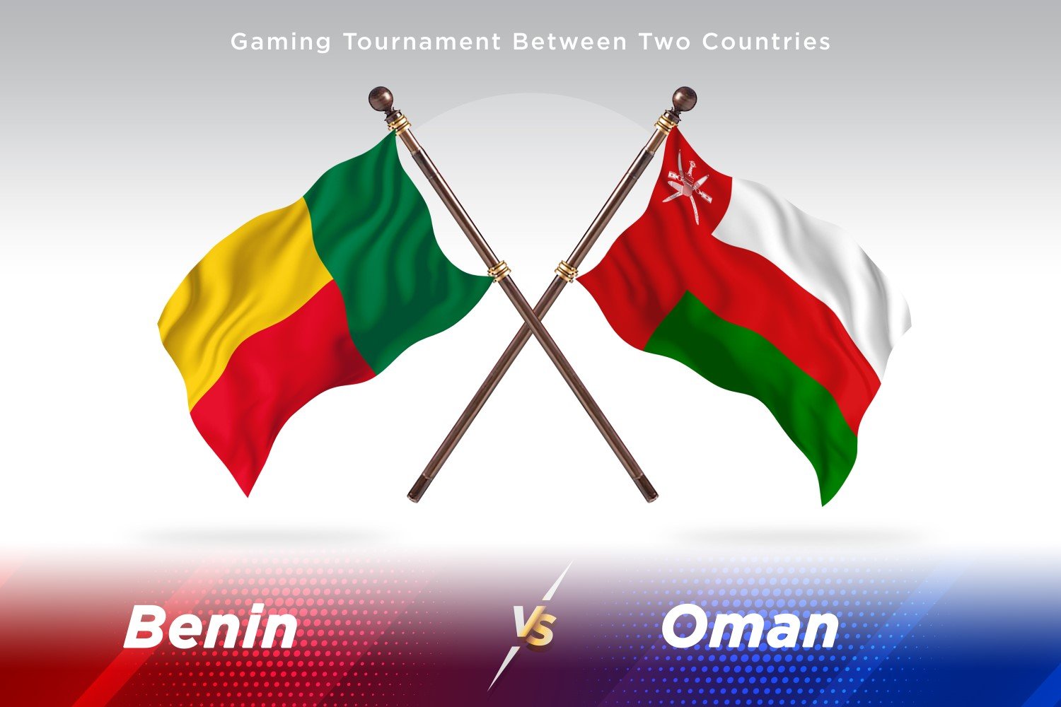 Benin versus Oman Two Flags