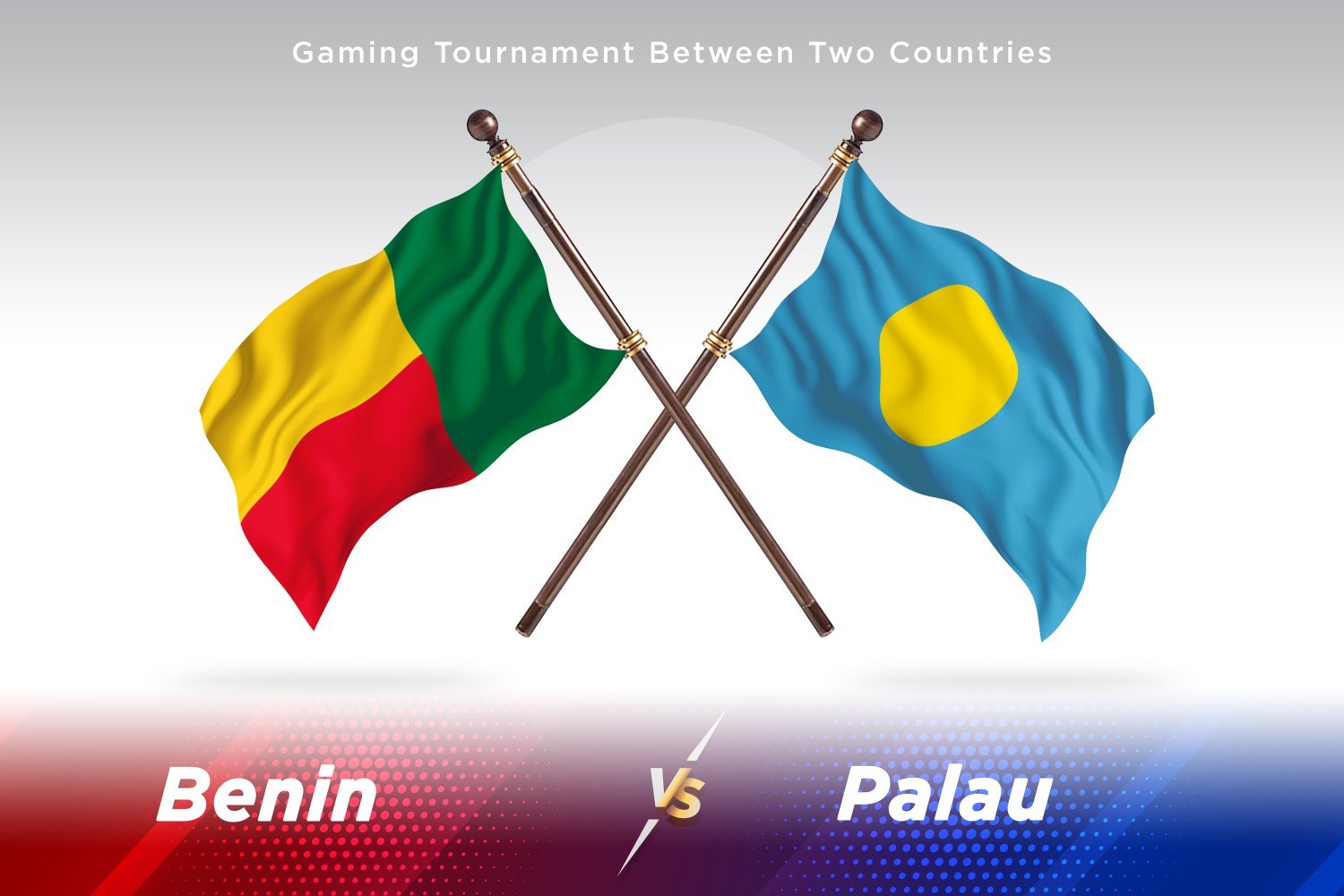 Benin versus Palau Two Flags