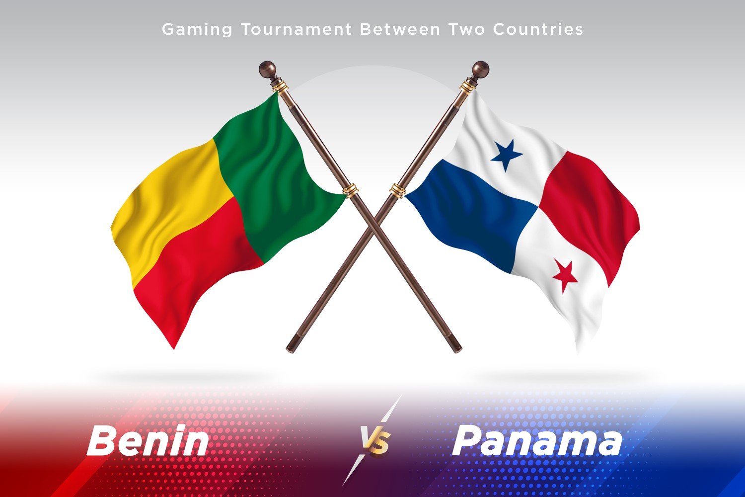 Benin versus panama Two Flags