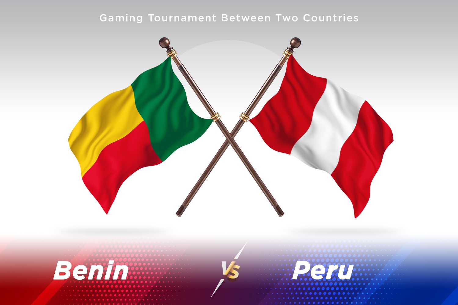 Benin versus Peru Two Flags