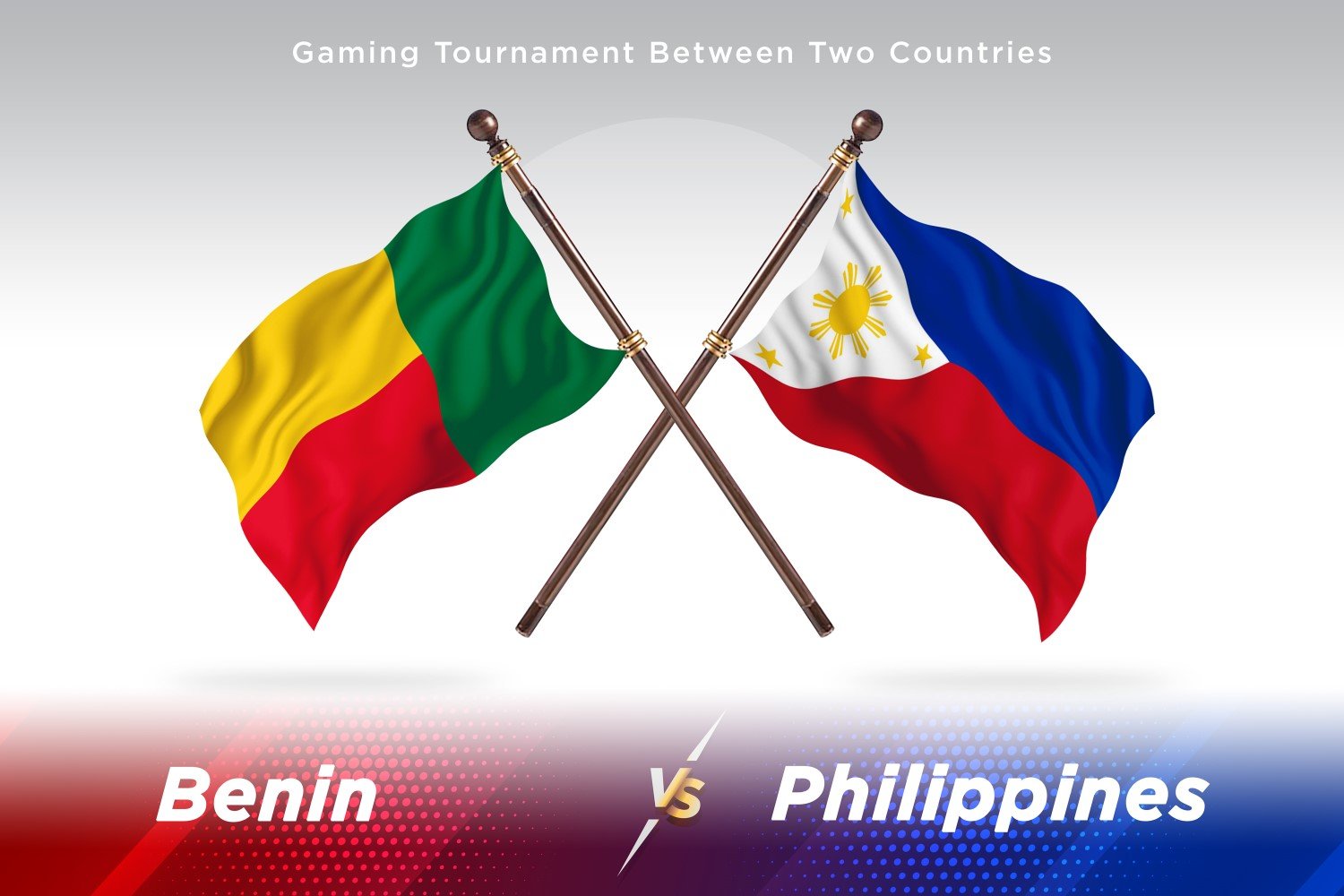 Benin versus Philippines Two Flags