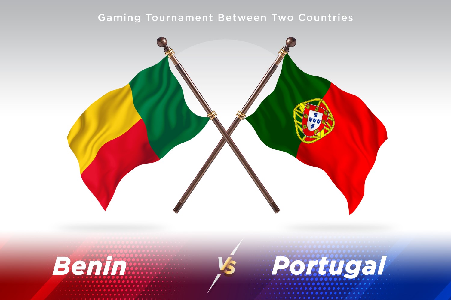 Benin versus Portugal Two Flags