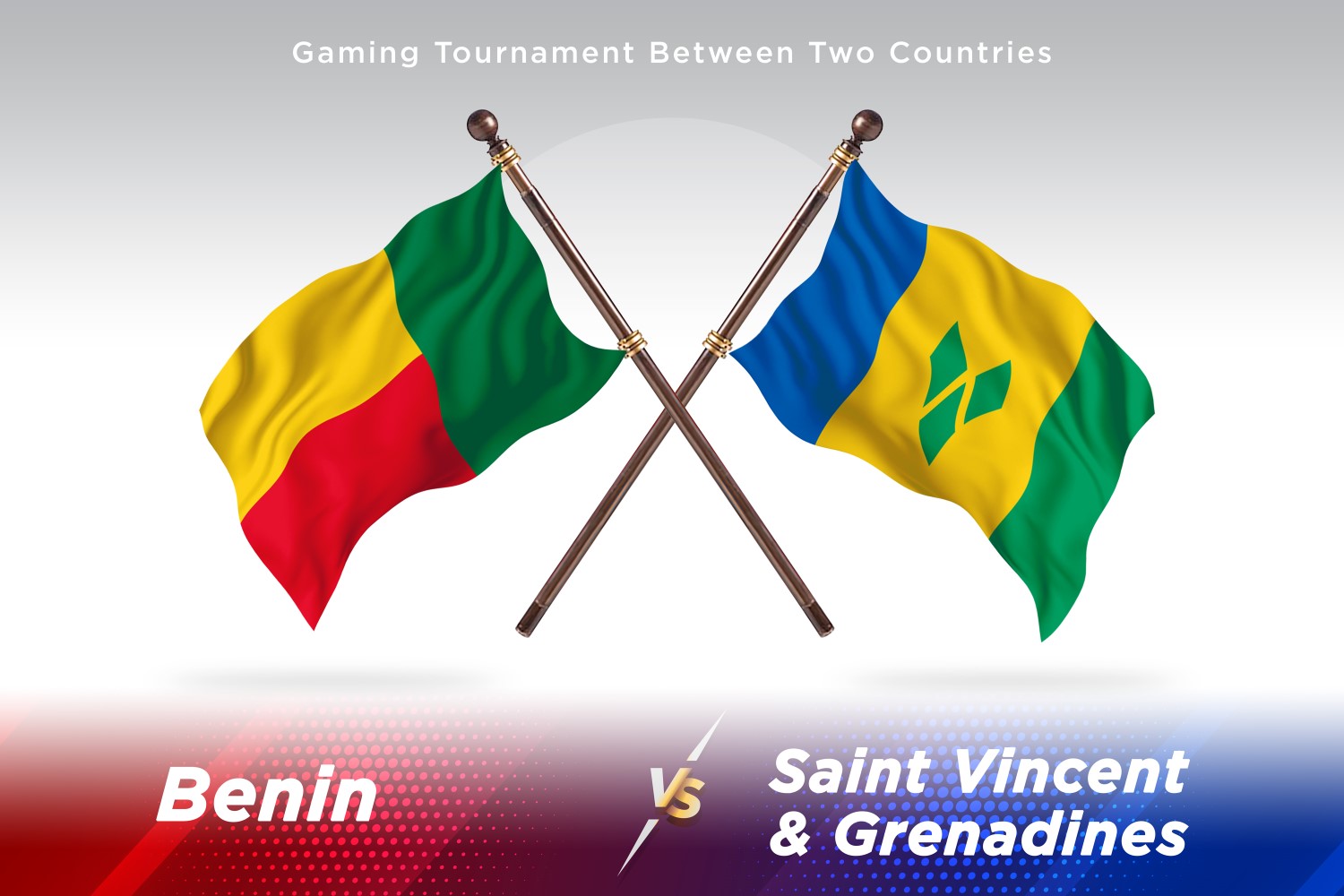 Benin versus saint Vincent and the grenadines Two Flags