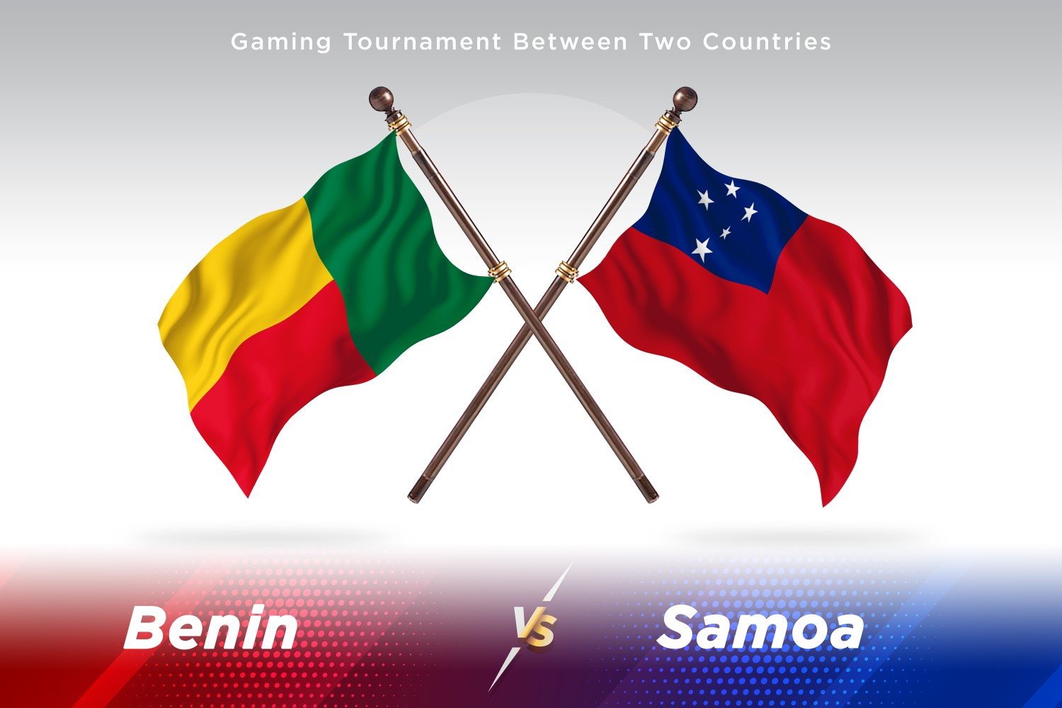 Benin versus Samoa Two Flags