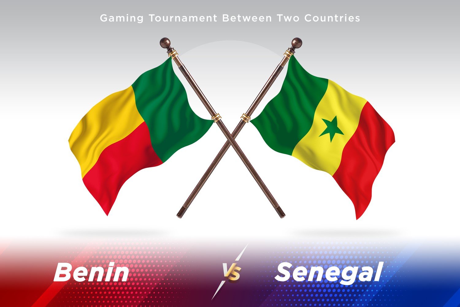 Benin versus Senegal  Two Flags