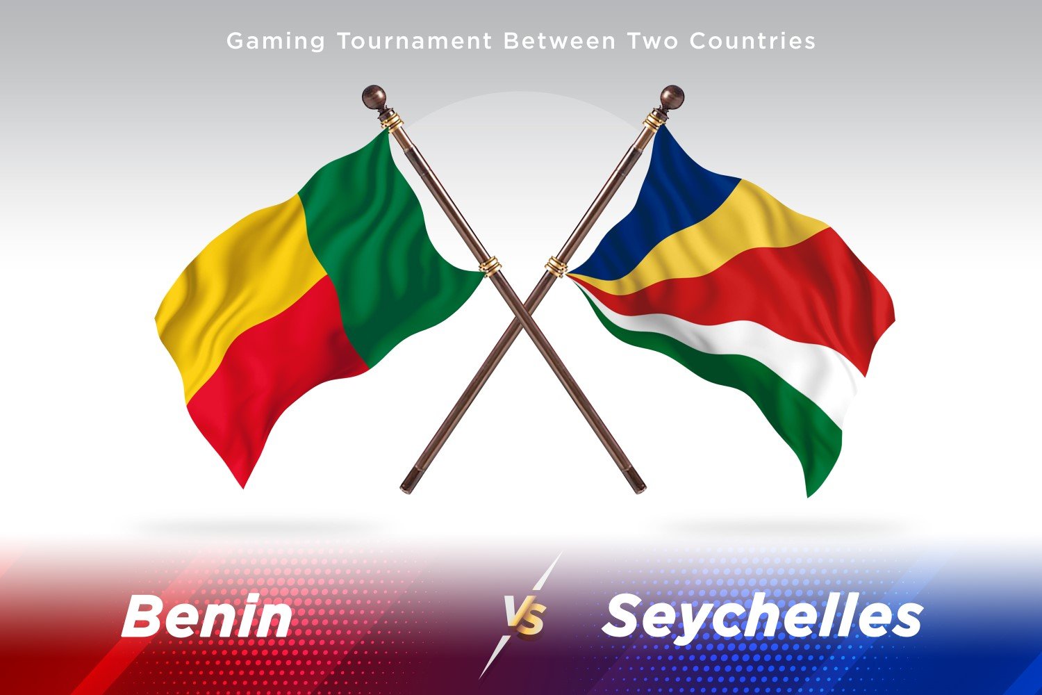 Benin versus Seychelles Two Flags