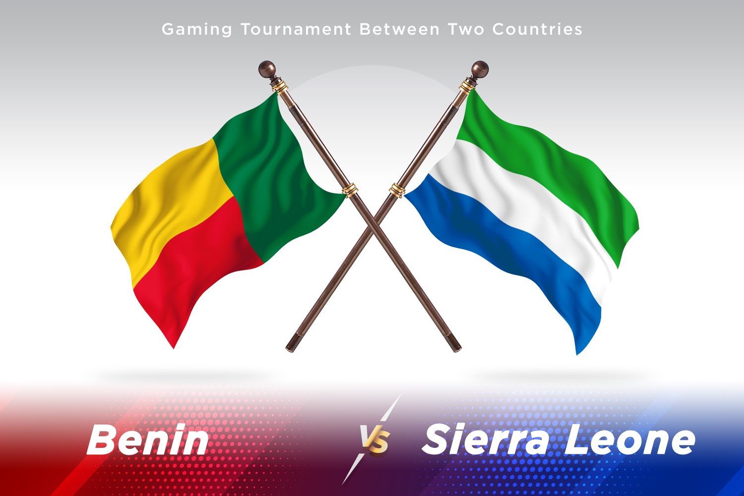 Benin versus sierra Leone Two Flags