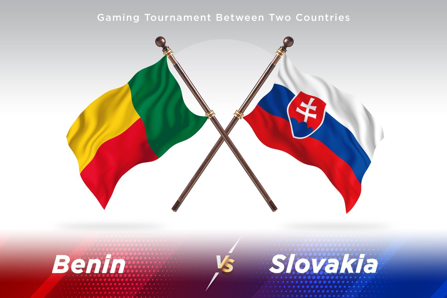 Benin versus Slovakia Two Flags