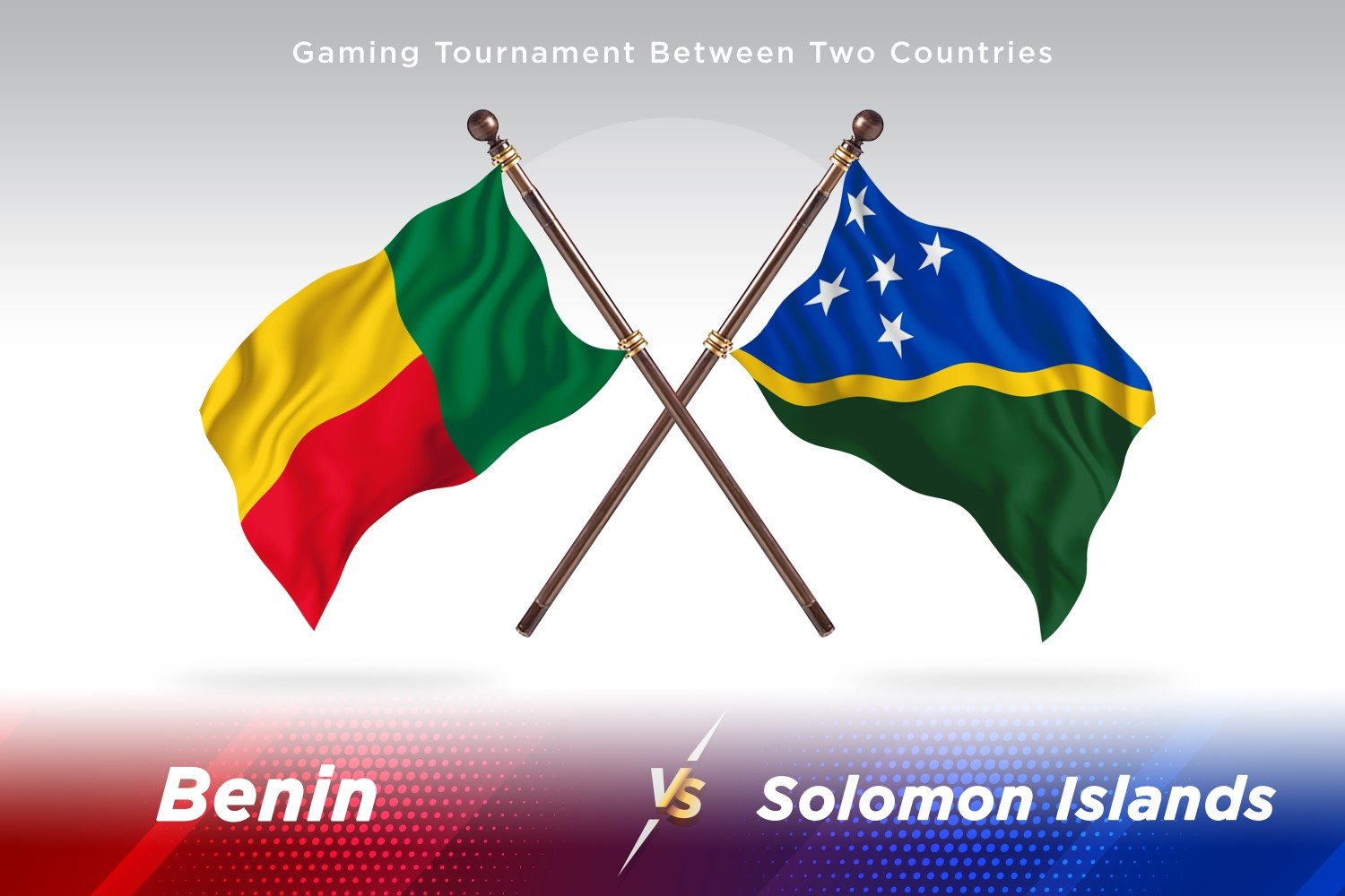 Benin versus Solomon islands Two Flags