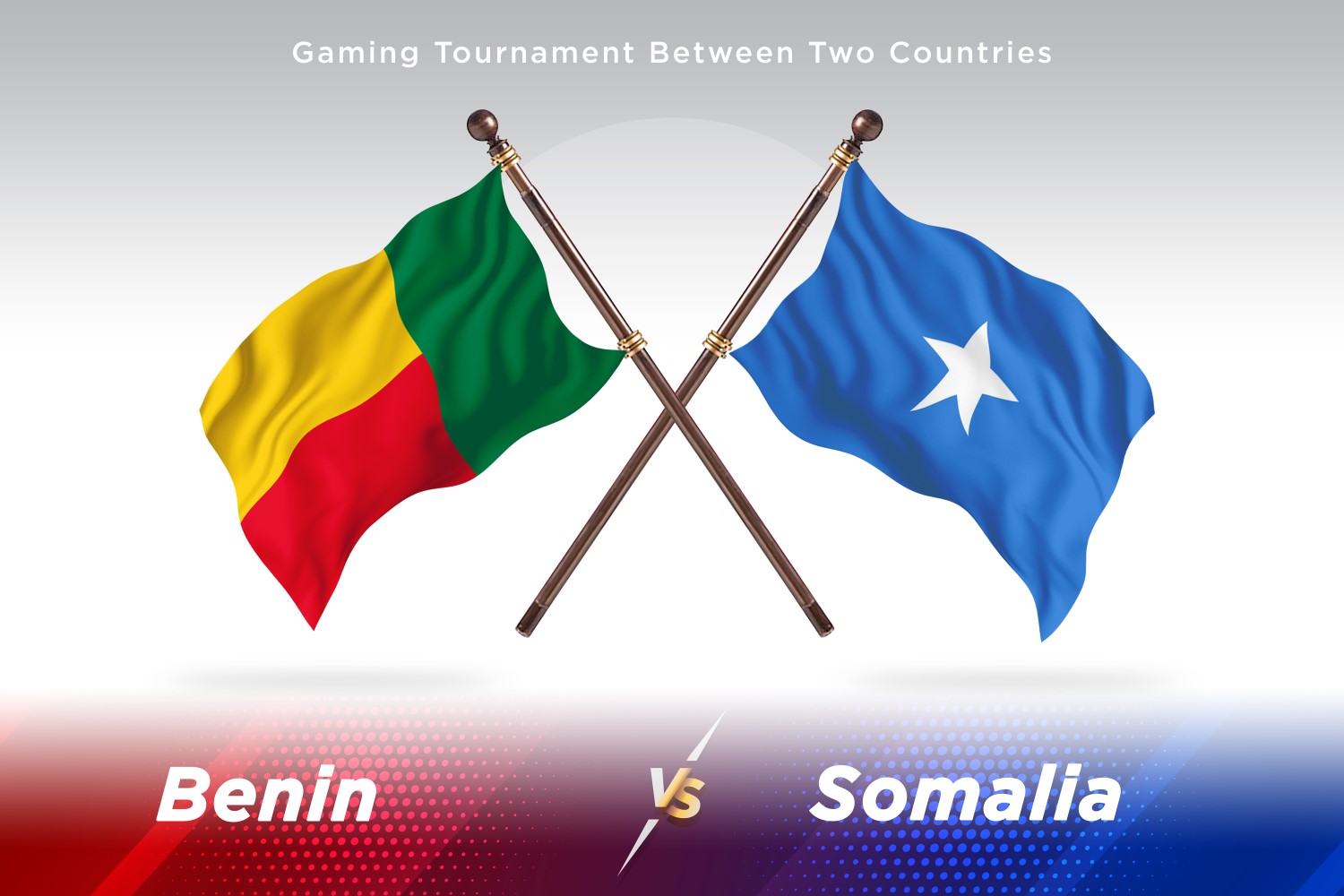 Benin versus Somalia Two Flags