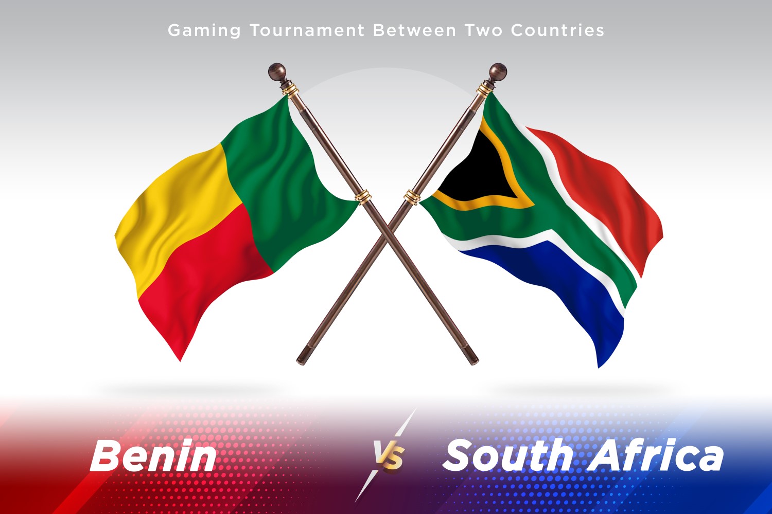 Benin versus south Africa Two Flags