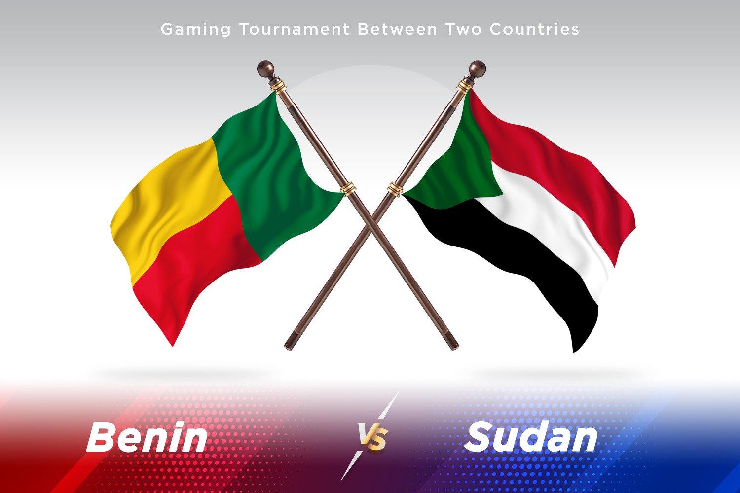 Benin versus Sudan Two Flags