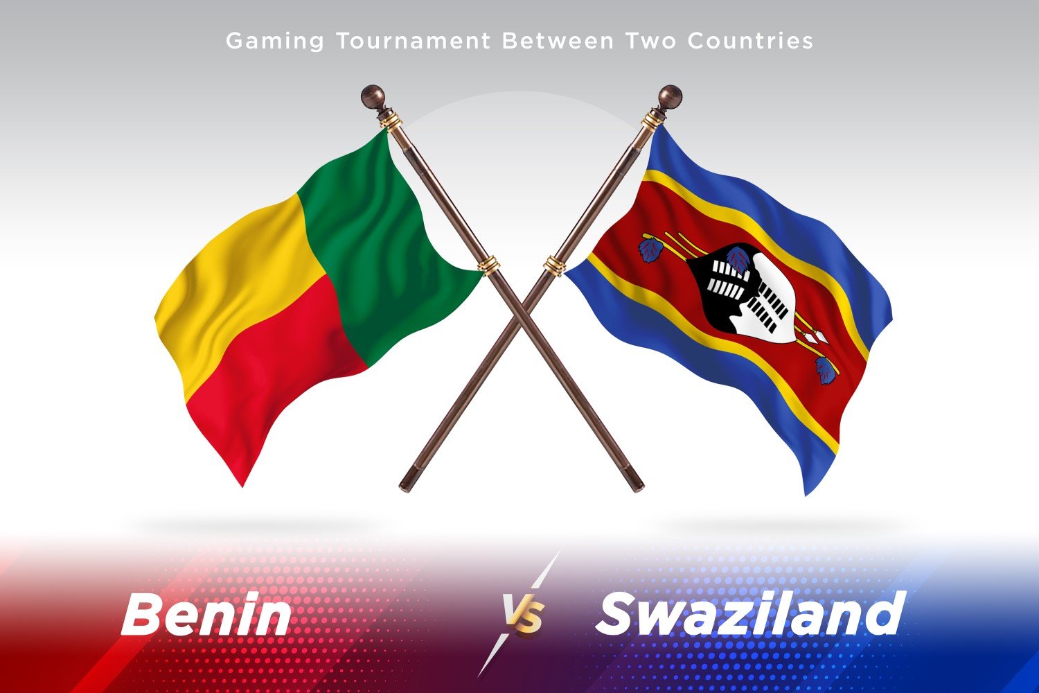 Benin versus Swaziland Two Flags