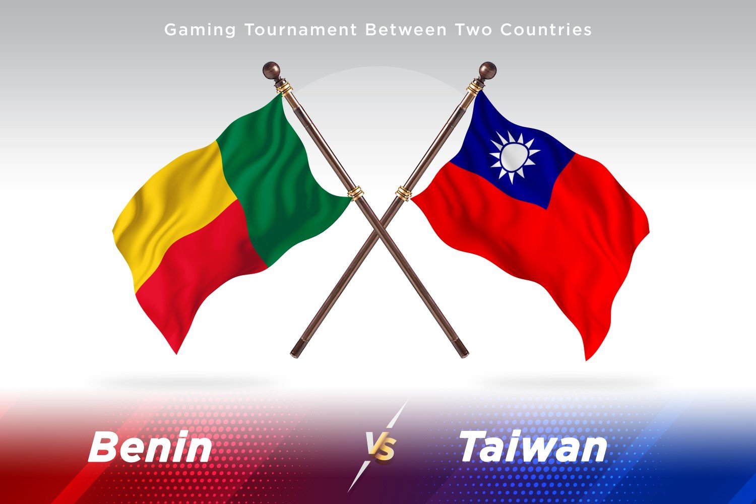 Benin versus Taiwan Two Flags