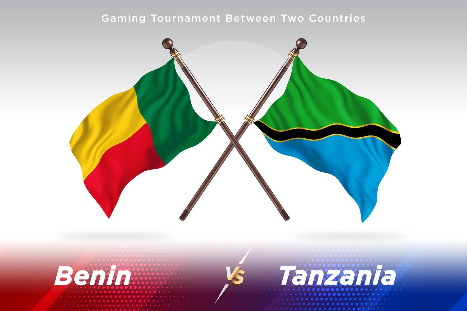 Benin versus Tanzania Two Flags