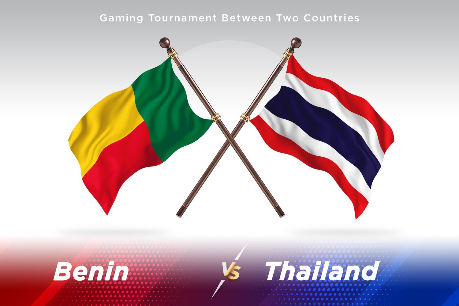 Benin versus Thailand Two Flags