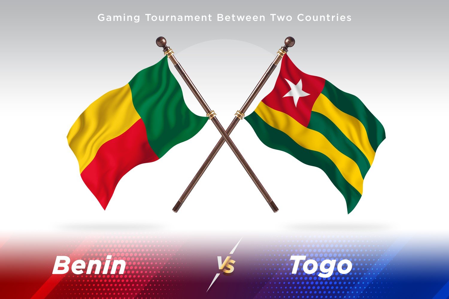 Benin versus Togo Two Flags