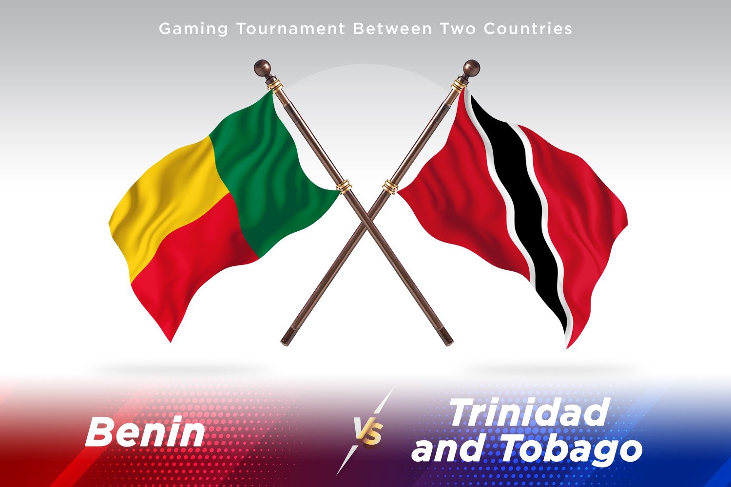 Benin versus Trinidad and Tobago Two Flags