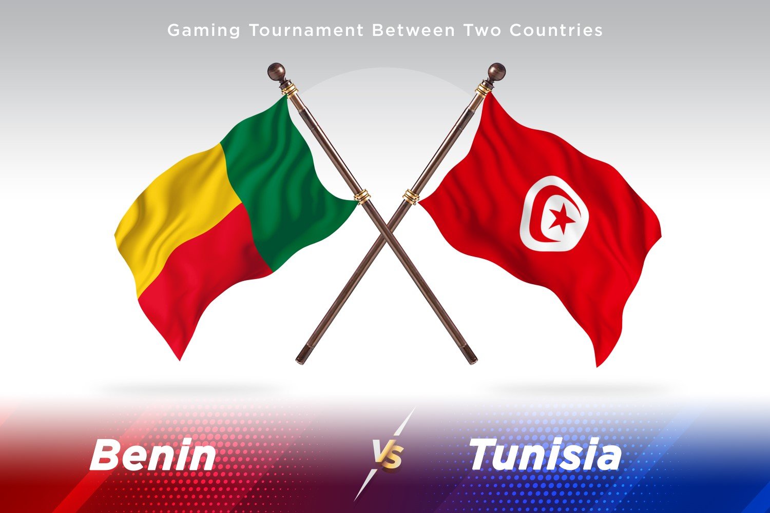 Benin versus Tunisia Two Flags