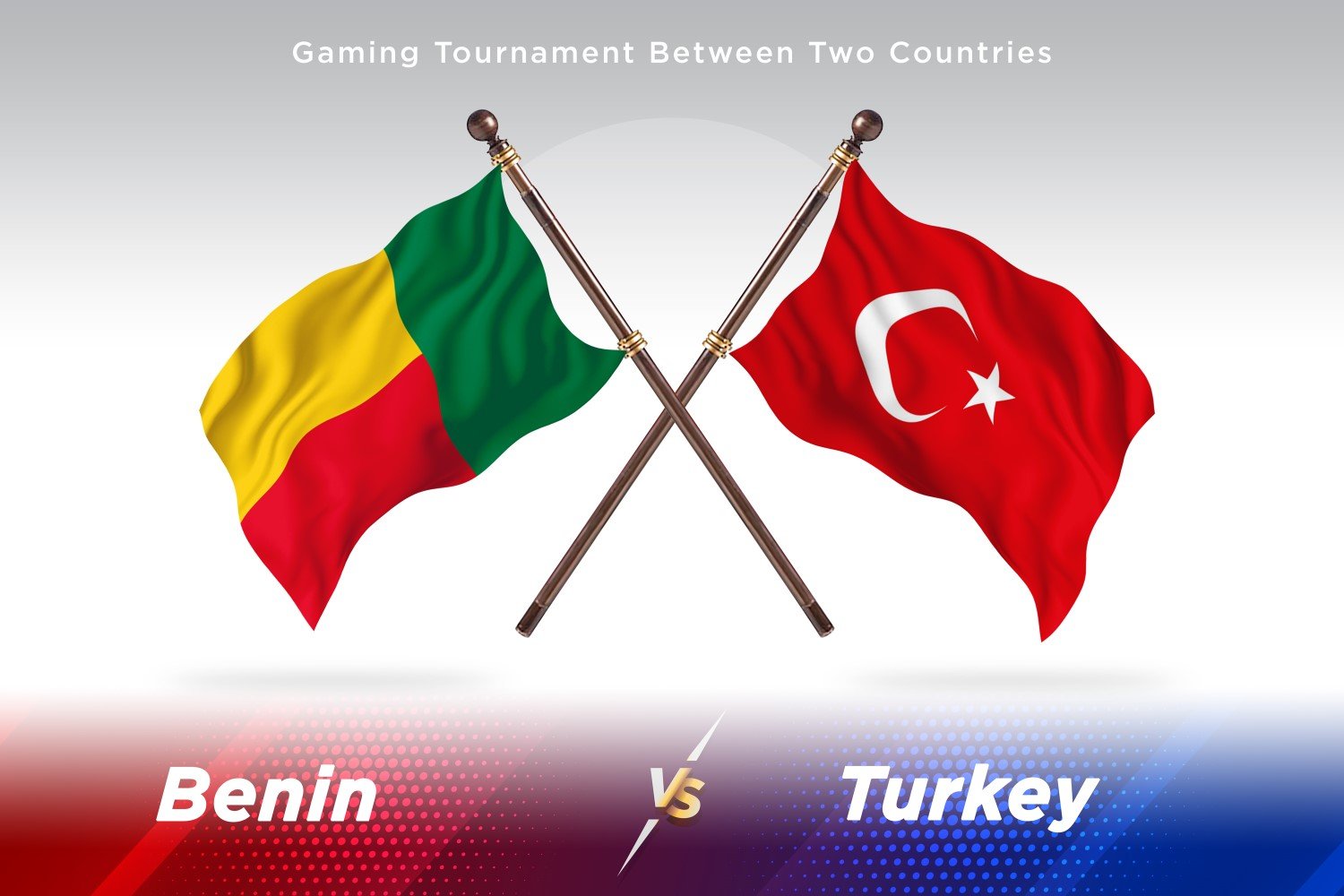 Benin versus turkey Two Flags