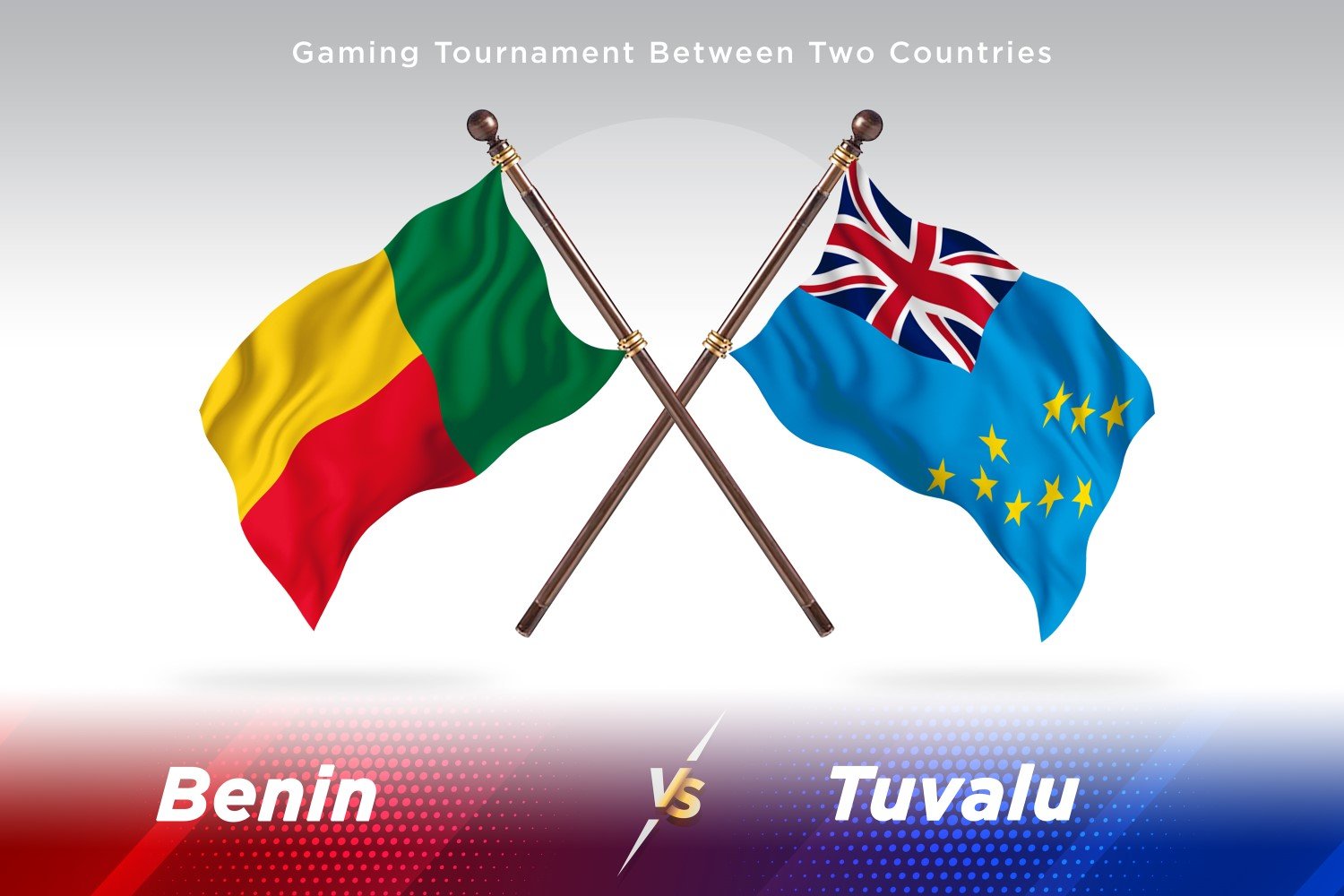 Benin versus Tuvalu Two Flags