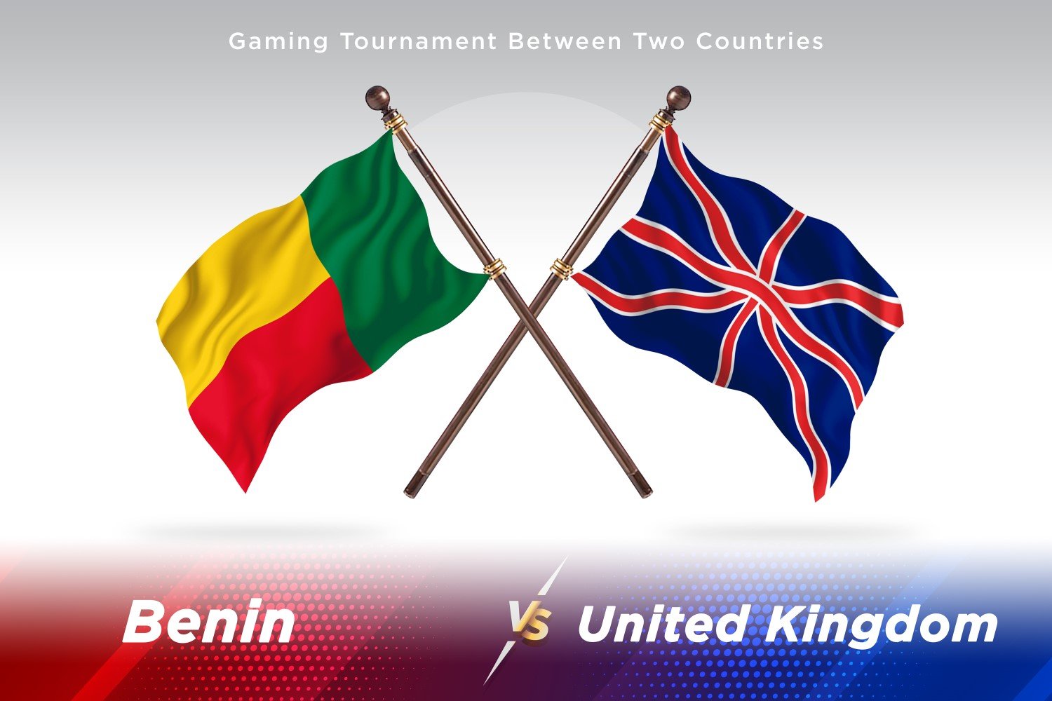 Benin versus united kingdom Two Flags