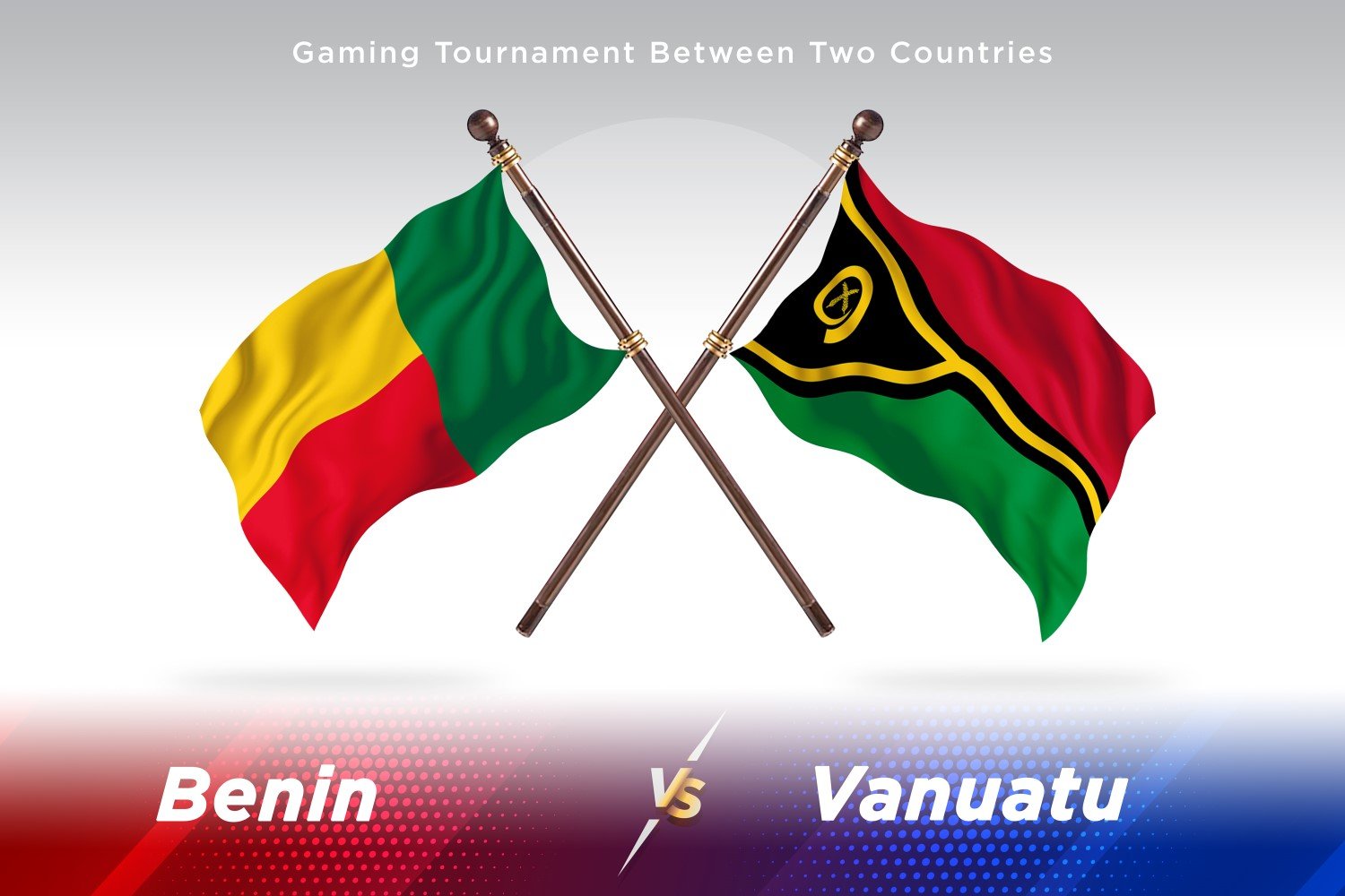 Benin versus Vanuatu Two Flags