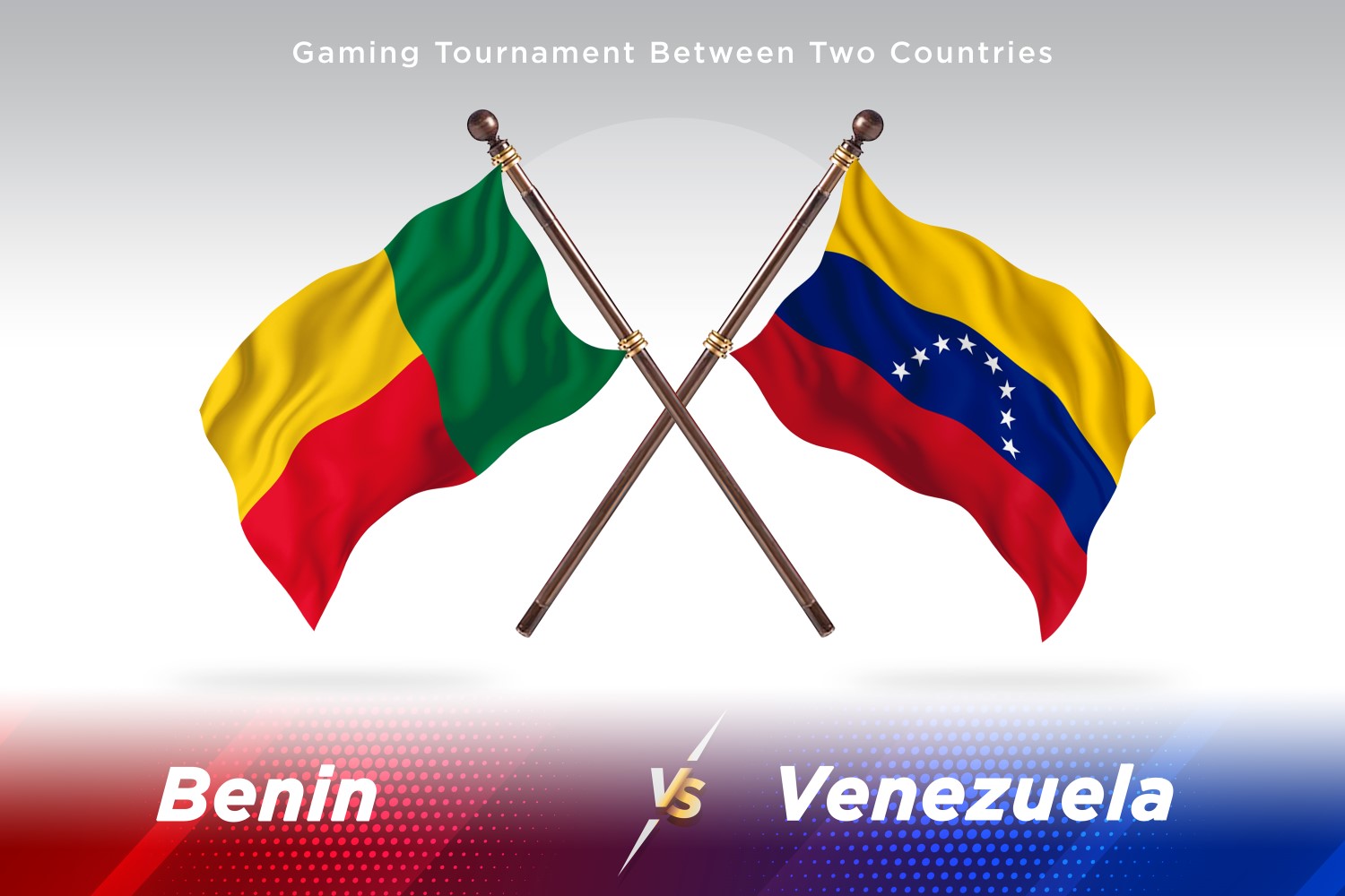 Benin versus Venezuela Two Flags