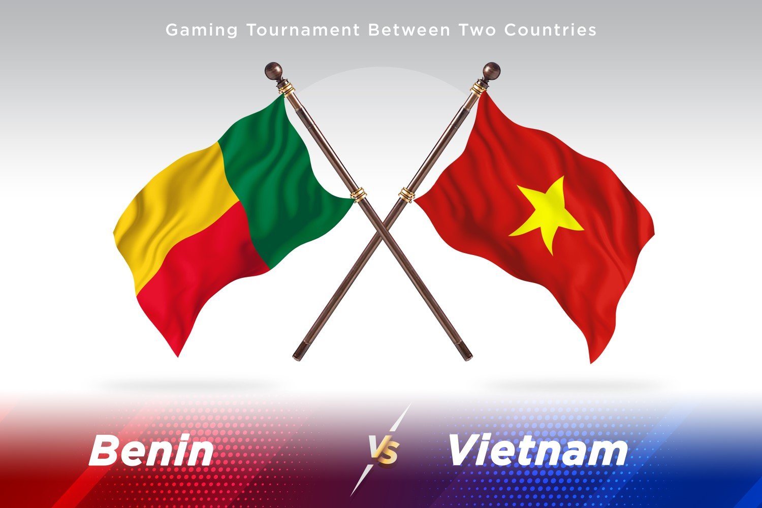 Benin versus Vietnam Two Flags