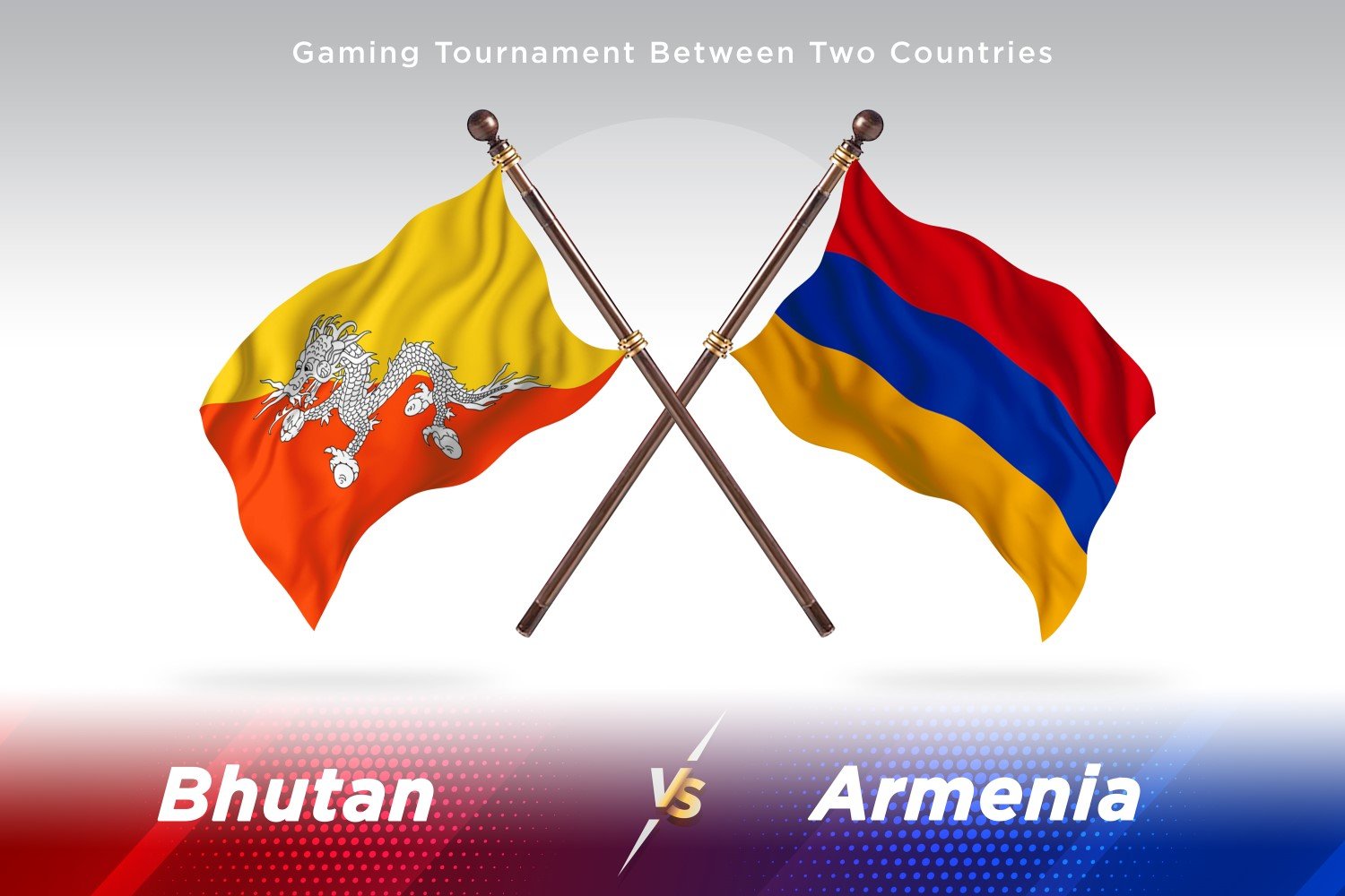 Bhutan versus Armenia Two Flags