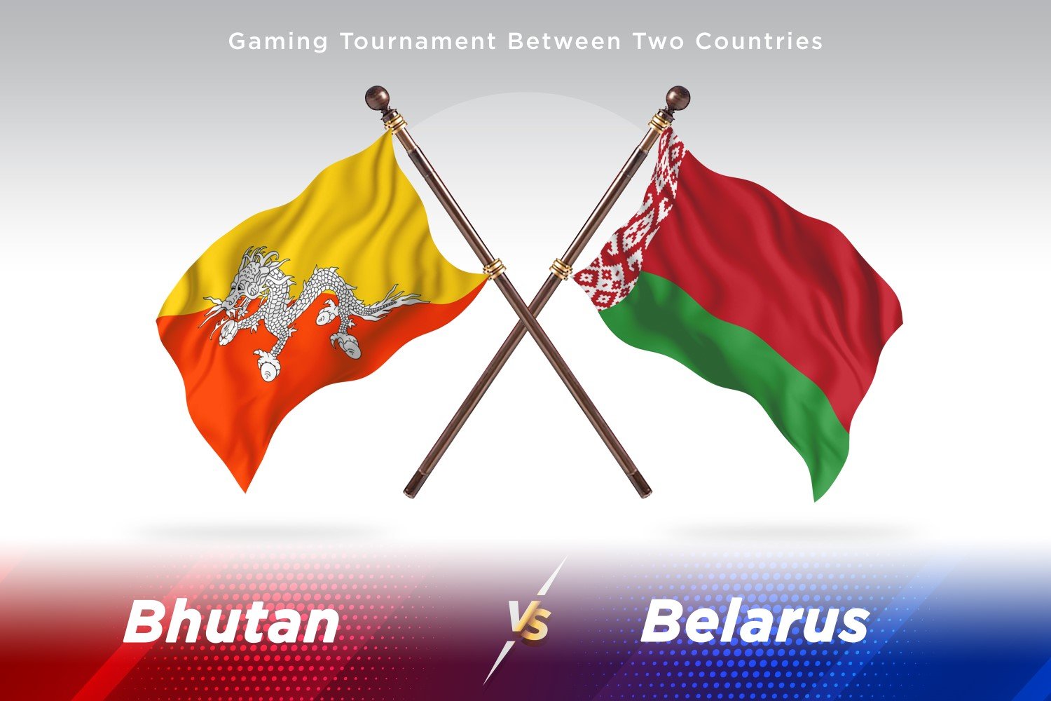 Bhutan versus Belarus Two Flags