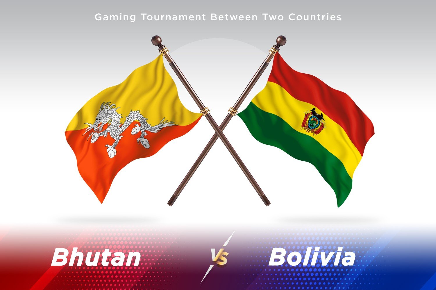 Bhutan versus Bolivia Two Flags