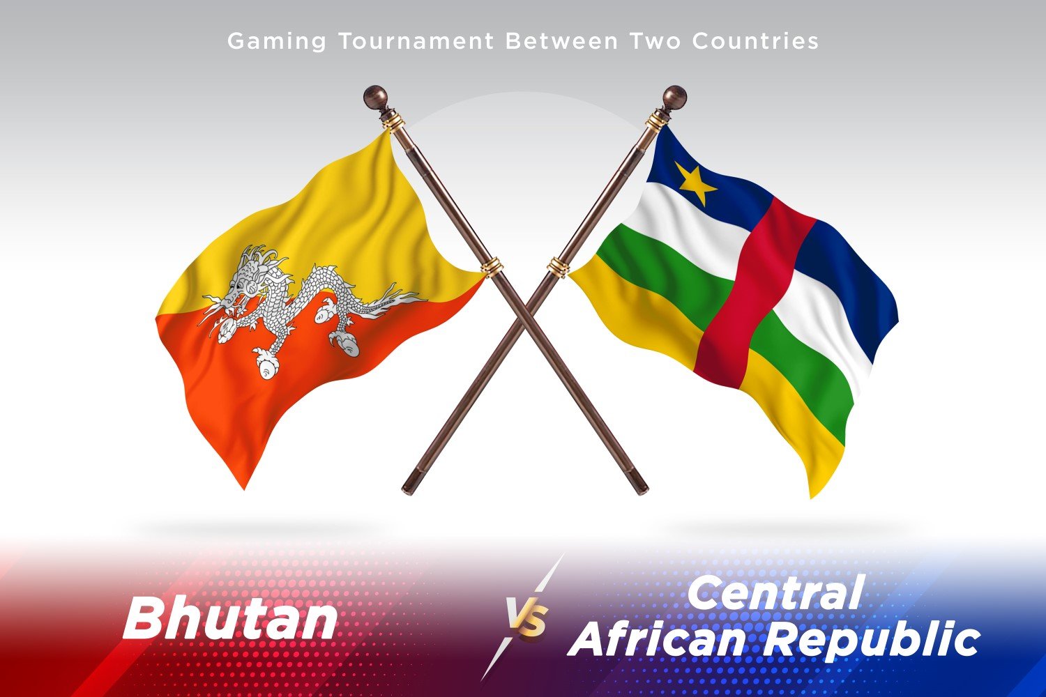 Bhutan versus central African republic Two Flags