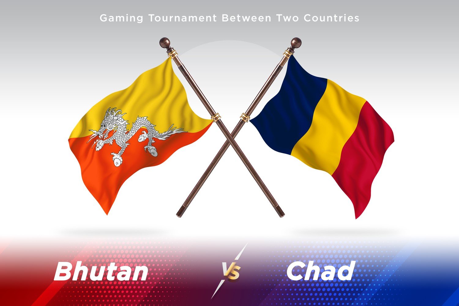 Bhutan versus chad Two Flags