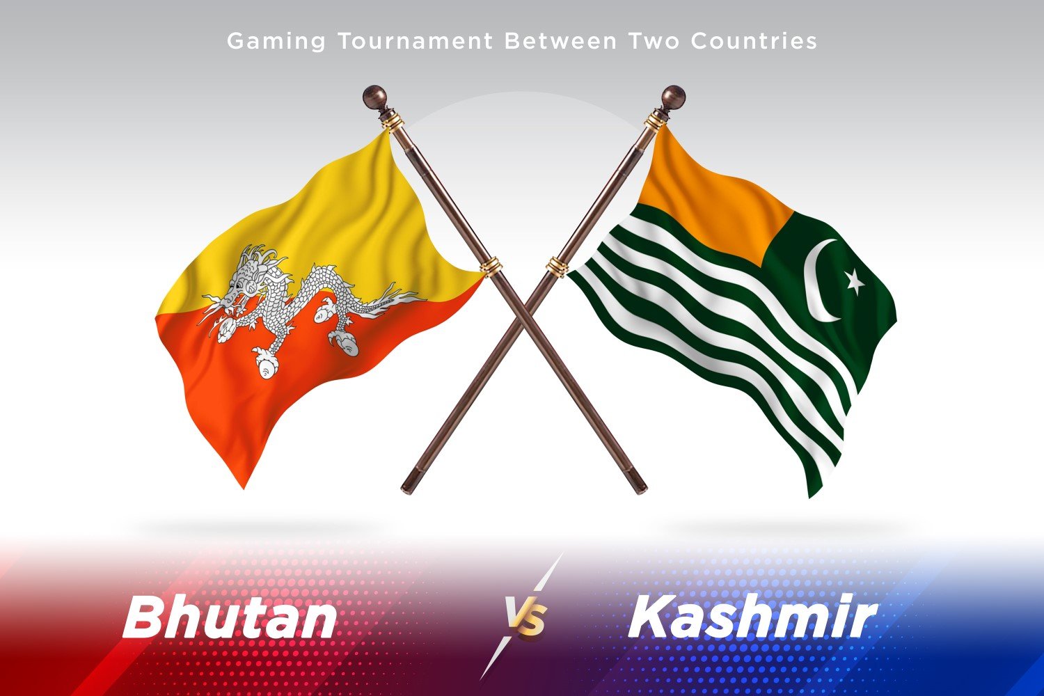 Bhutan versus Kashmir Two Flags