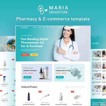 Ecommerce Drug Responsive Website Templates 201664