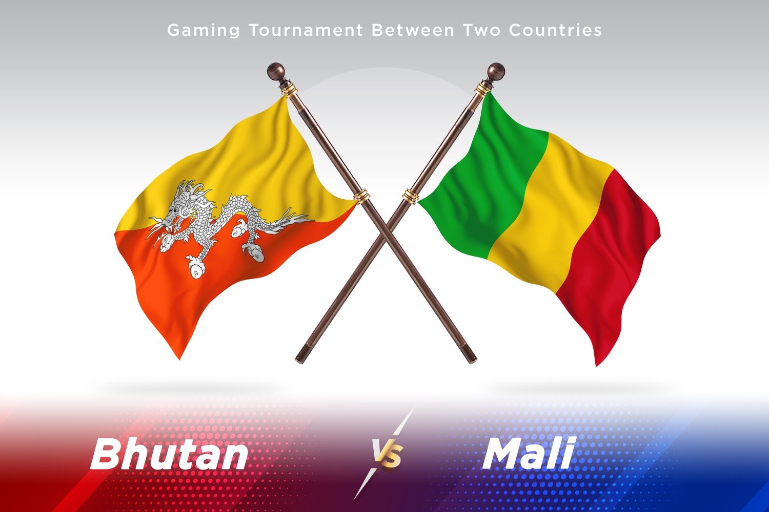 Bhutan versus Mali Two Flags