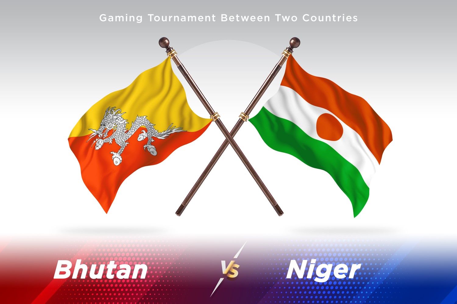 Bhutan versus Niger Two Flags