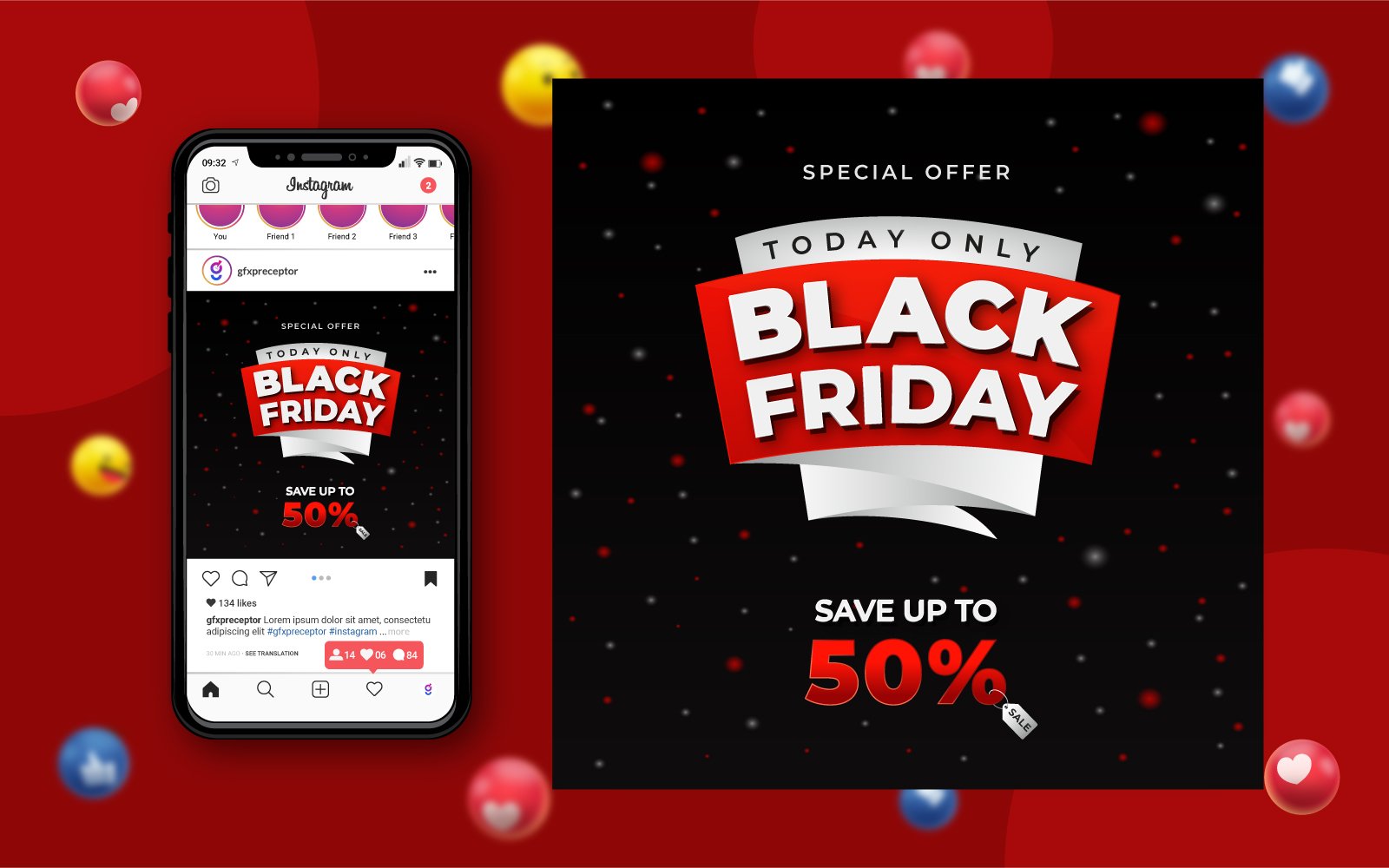 Creative Black Friday Social Media Sale Banner Template