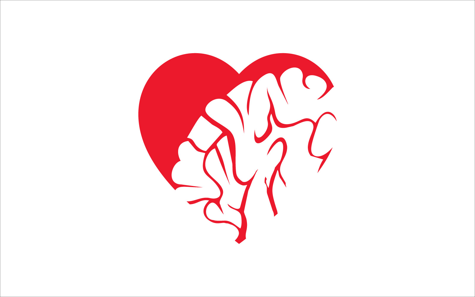 heart-and-brain-vector-template