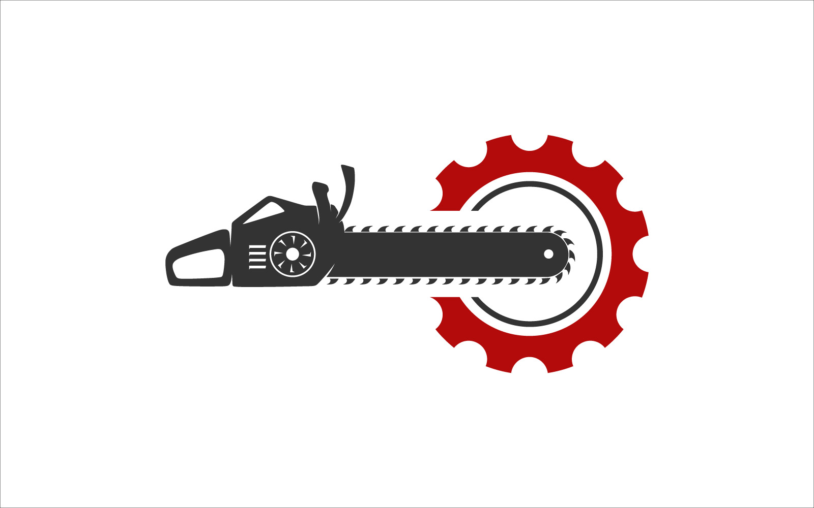 Simple chainsaw vector template