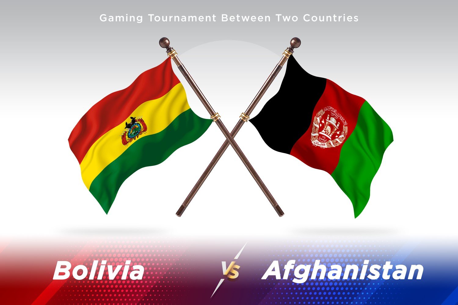 Bolivia versus Afghanistan Two Flags