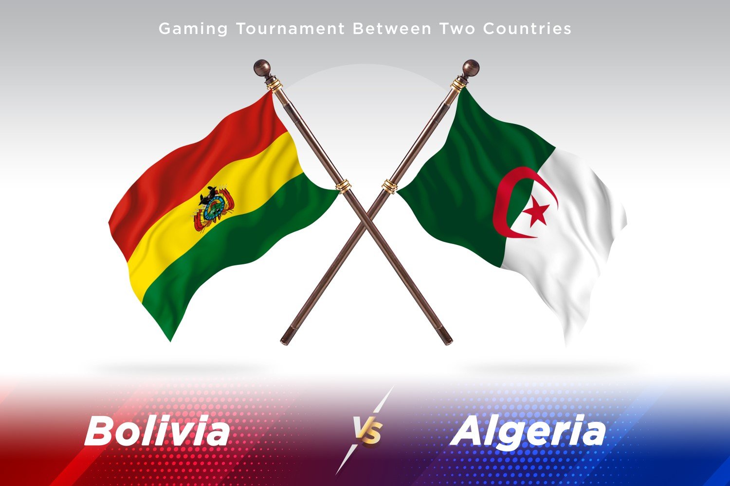 Bolivia versus Algeria Two Flags