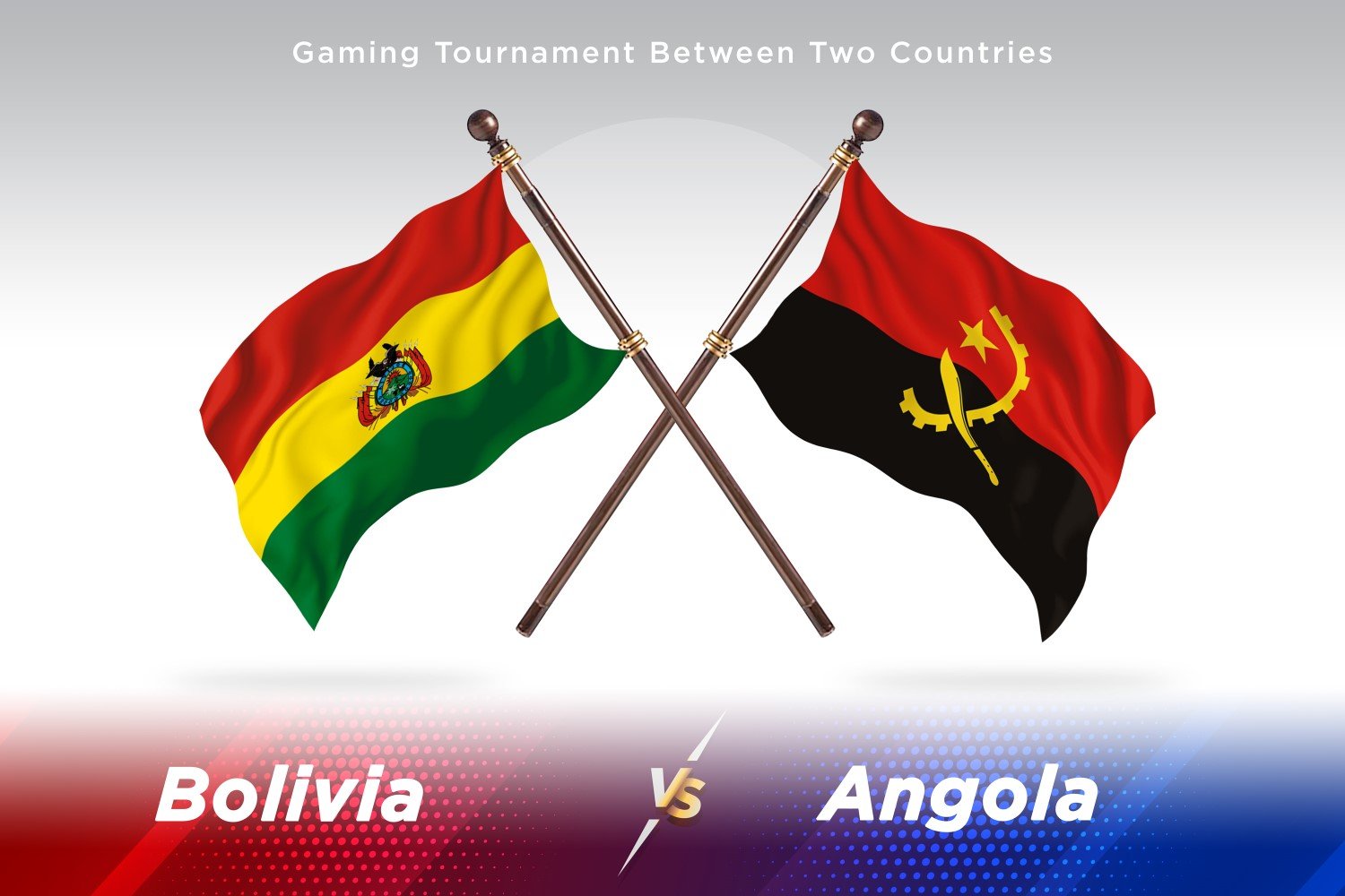 Bolivia versus Angola Two Flags