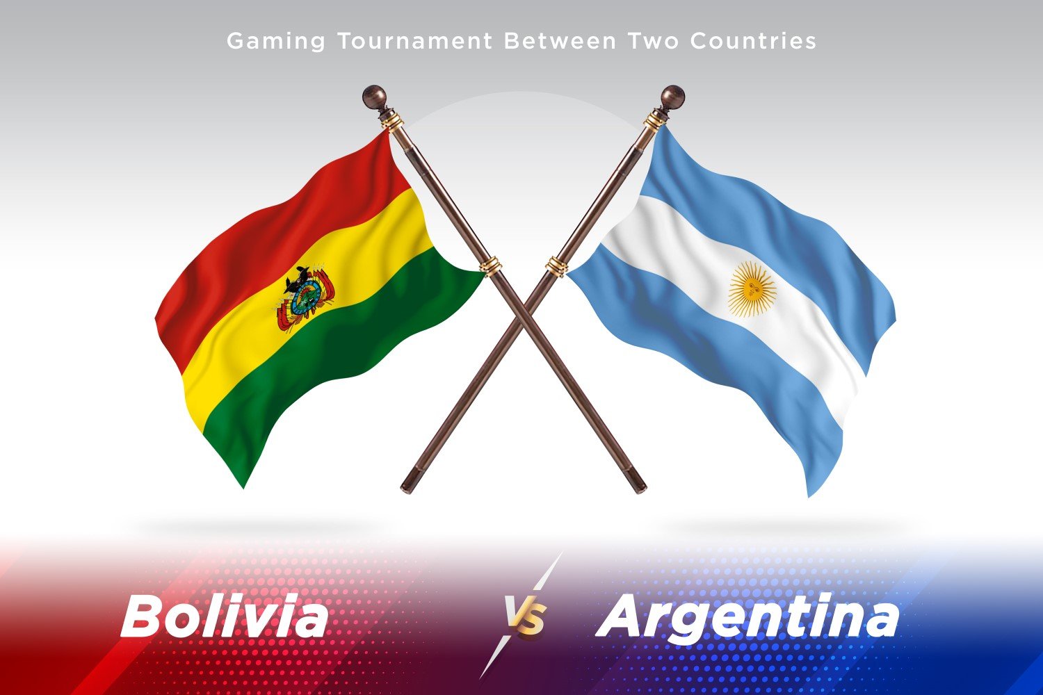 Bolivia versus Argentina Two Flags