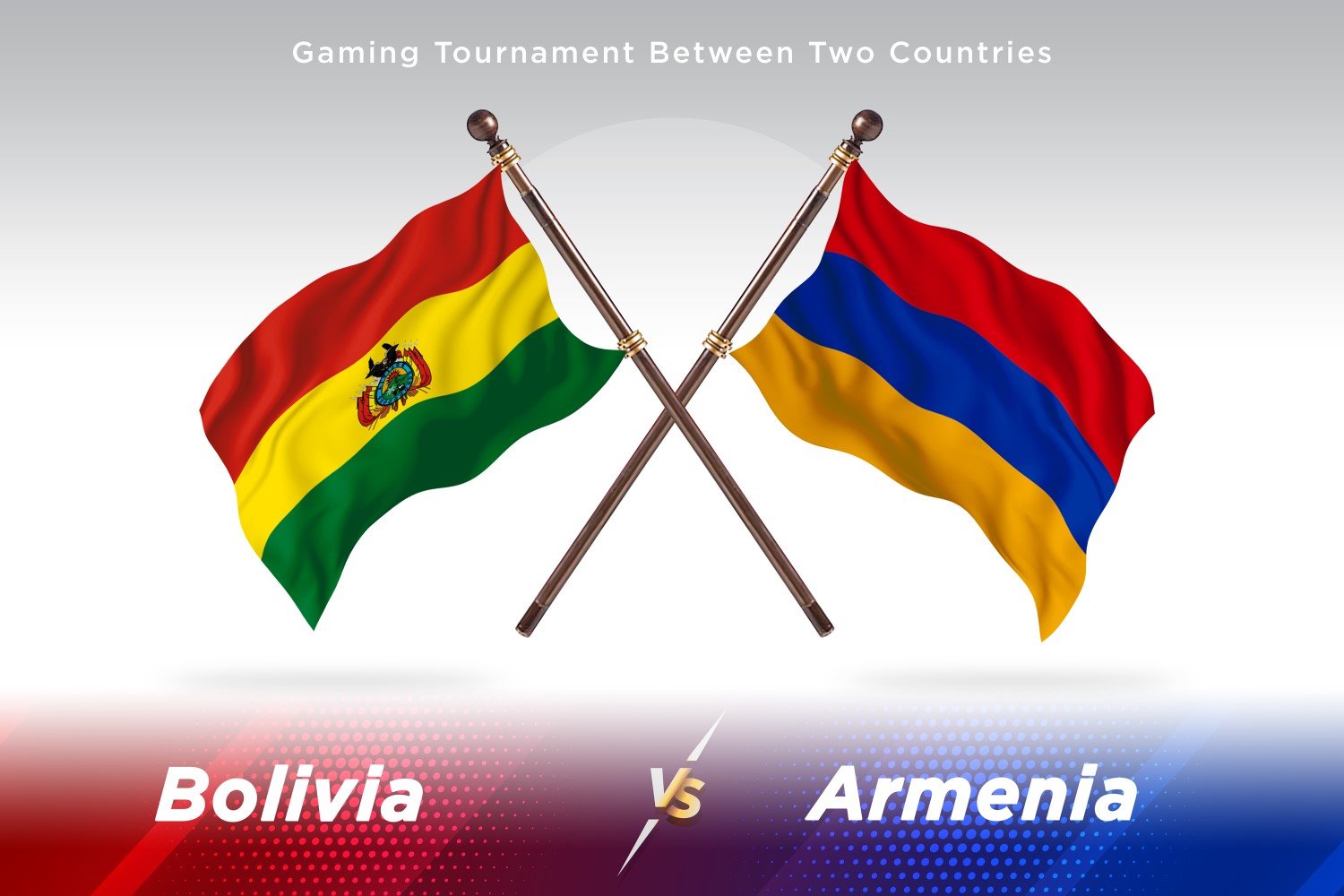 Bolivia versus Armenia Two Flags