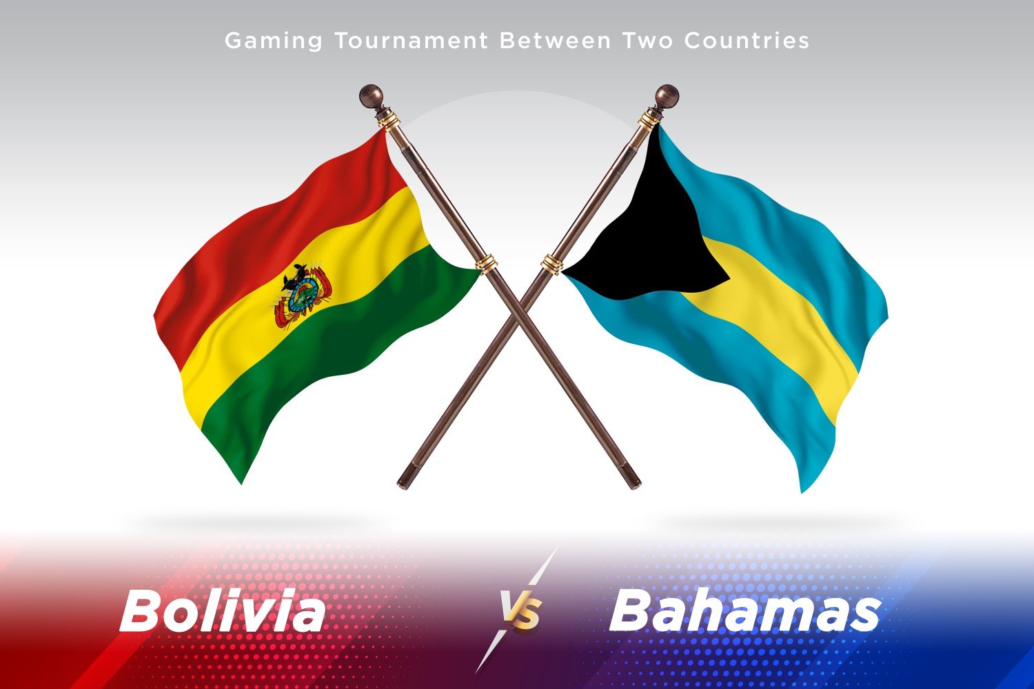 Bolivia versus Bahamas Two Flags