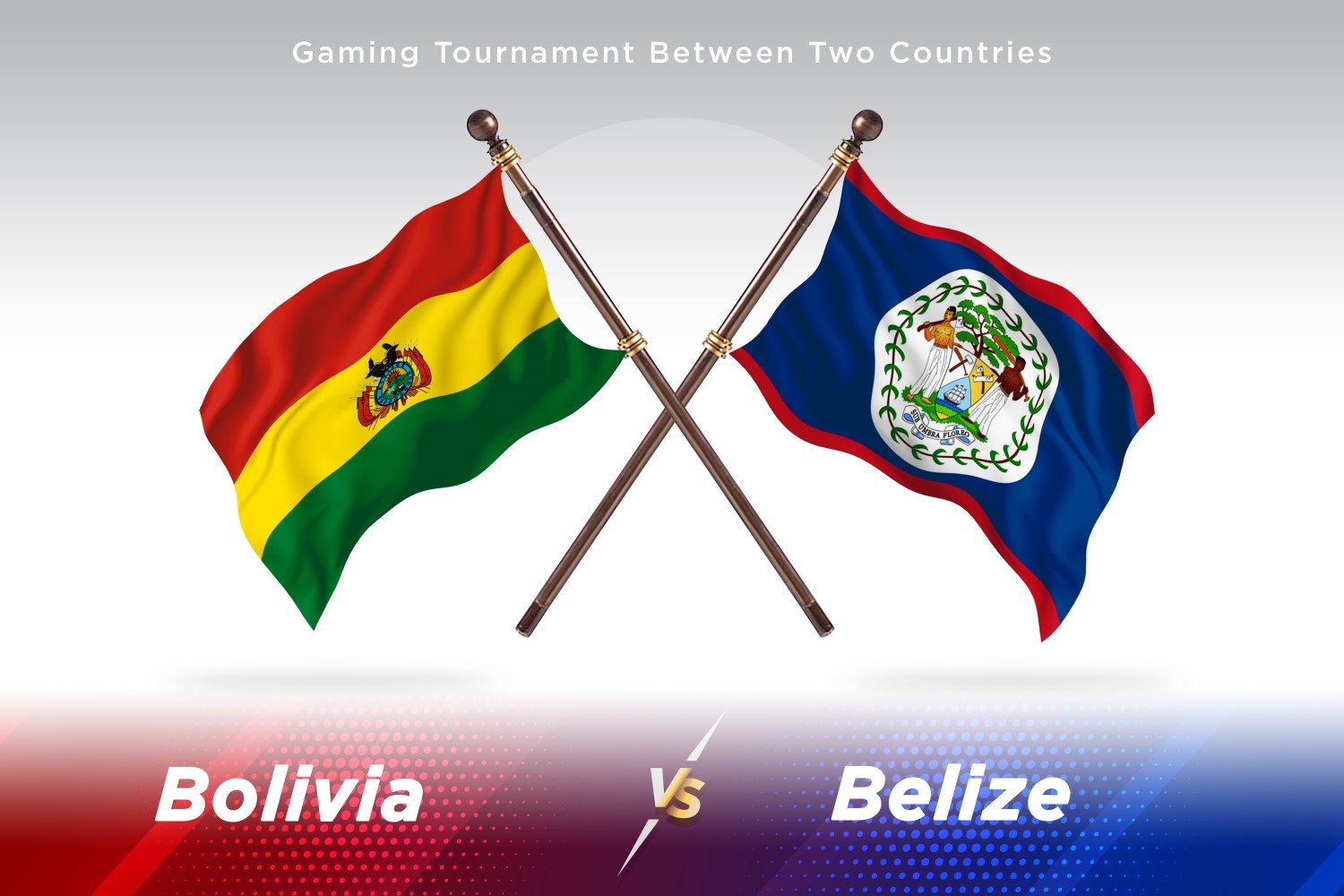 Bolivia versus Belize Two Flags