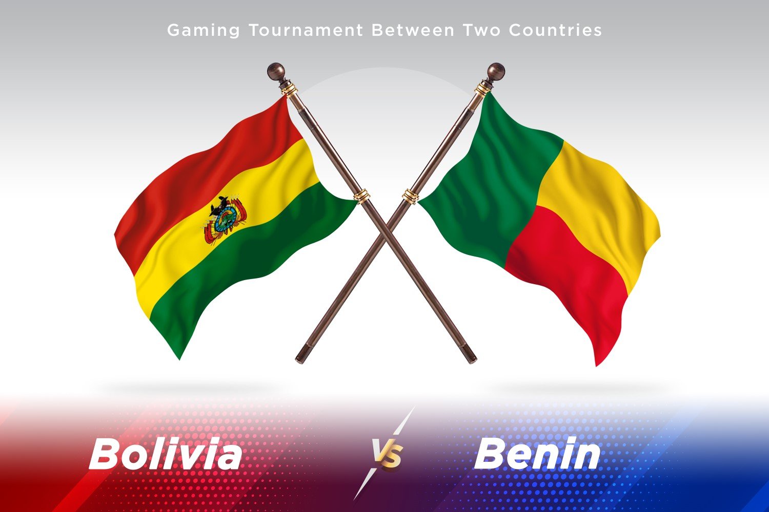 Bolivia versus Benin Two Flags